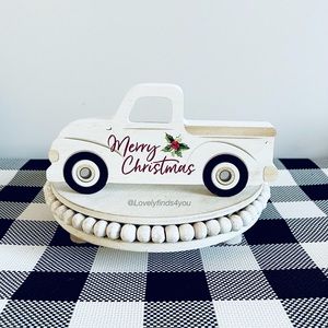 Farmhouse Wooden Christmas Truck Decor